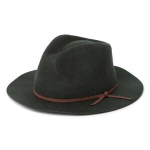 Brixton Fedora Hat Wide Brim Wool Moss Green New One Size